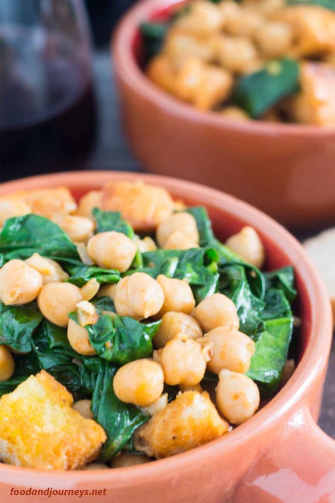 Spanish Spinach with Chickpeas Food and Journeys