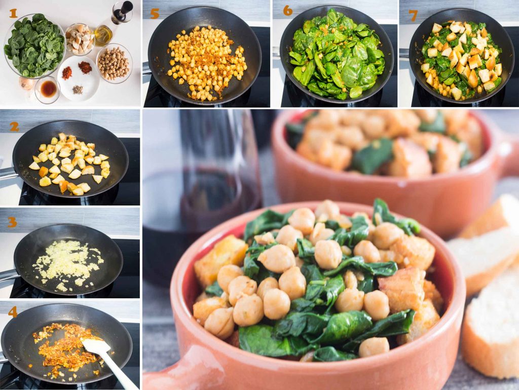 Spanish Spinach with Chickpeas Food and Journeys