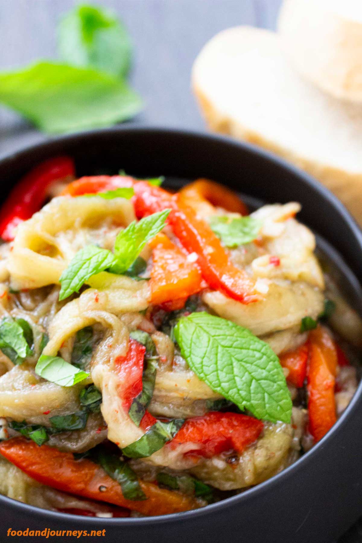 Spanish Marinated Eggplant & Peppers Food and Journeys