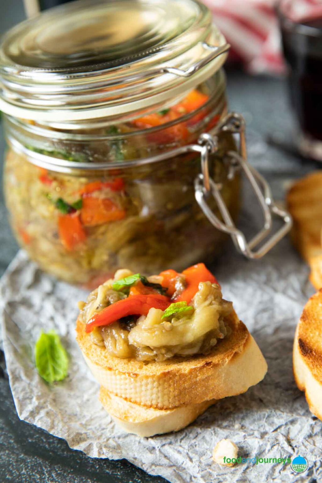 Spanish Marinated Eggplant and Peppers - Food and Journeys®