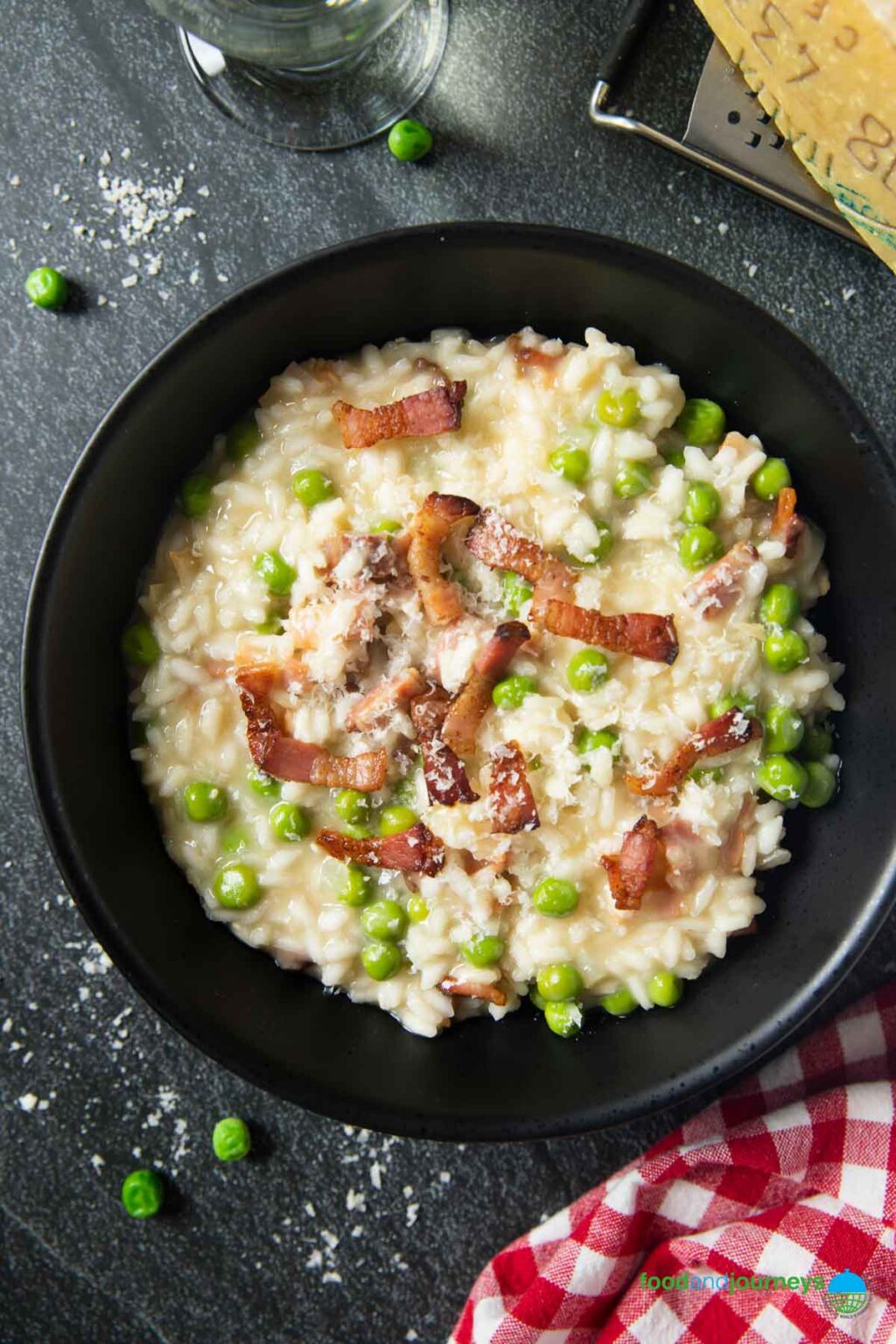Pea and Pancetta Risotto Food and Journeys®