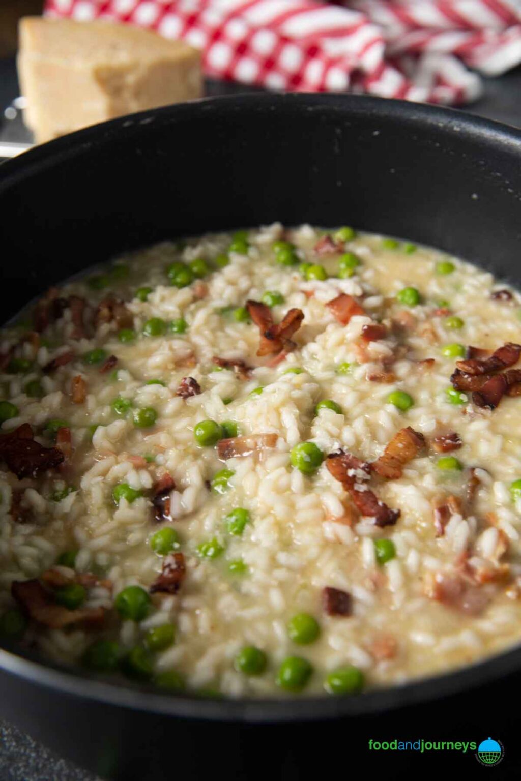 Pea and Pancetta Risotto Food and Journeys®