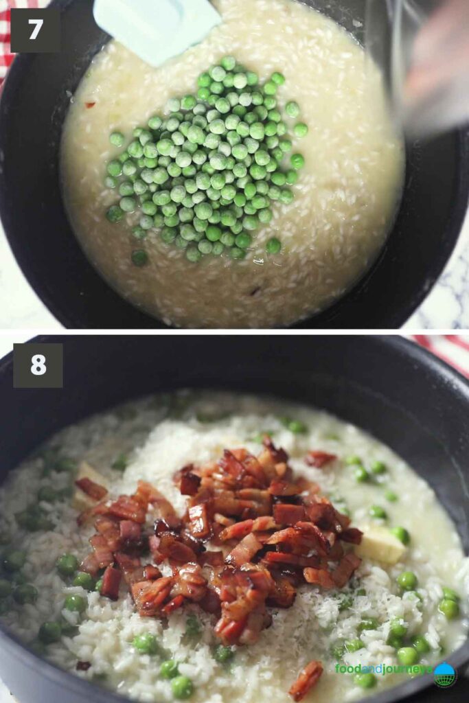 Pea and Pancetta Risotto Food and Journeys®