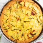 A closer shot of focaccia potato rosemary, highlighting its golden color.