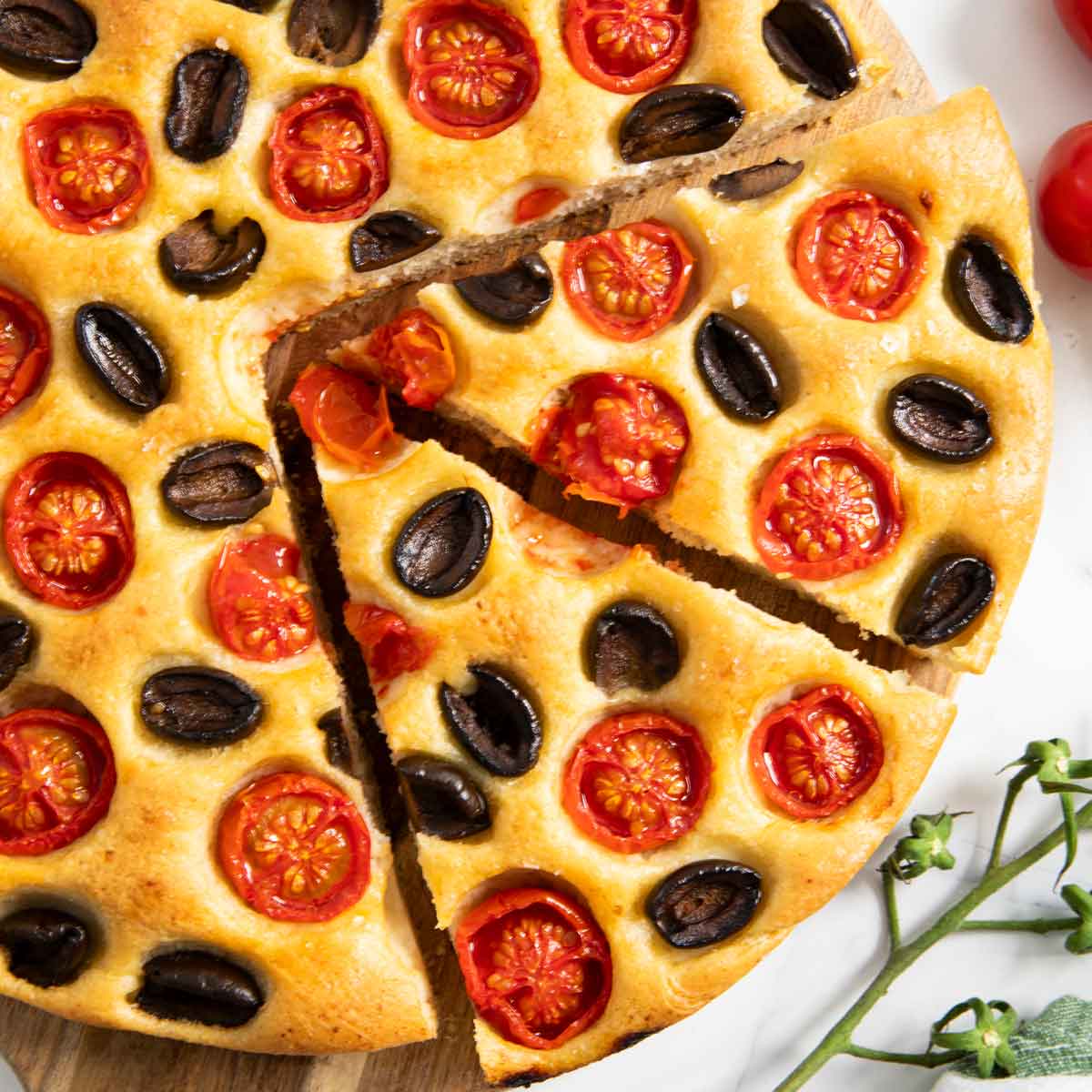 Tomato and Olive Focaccia Recipe-image