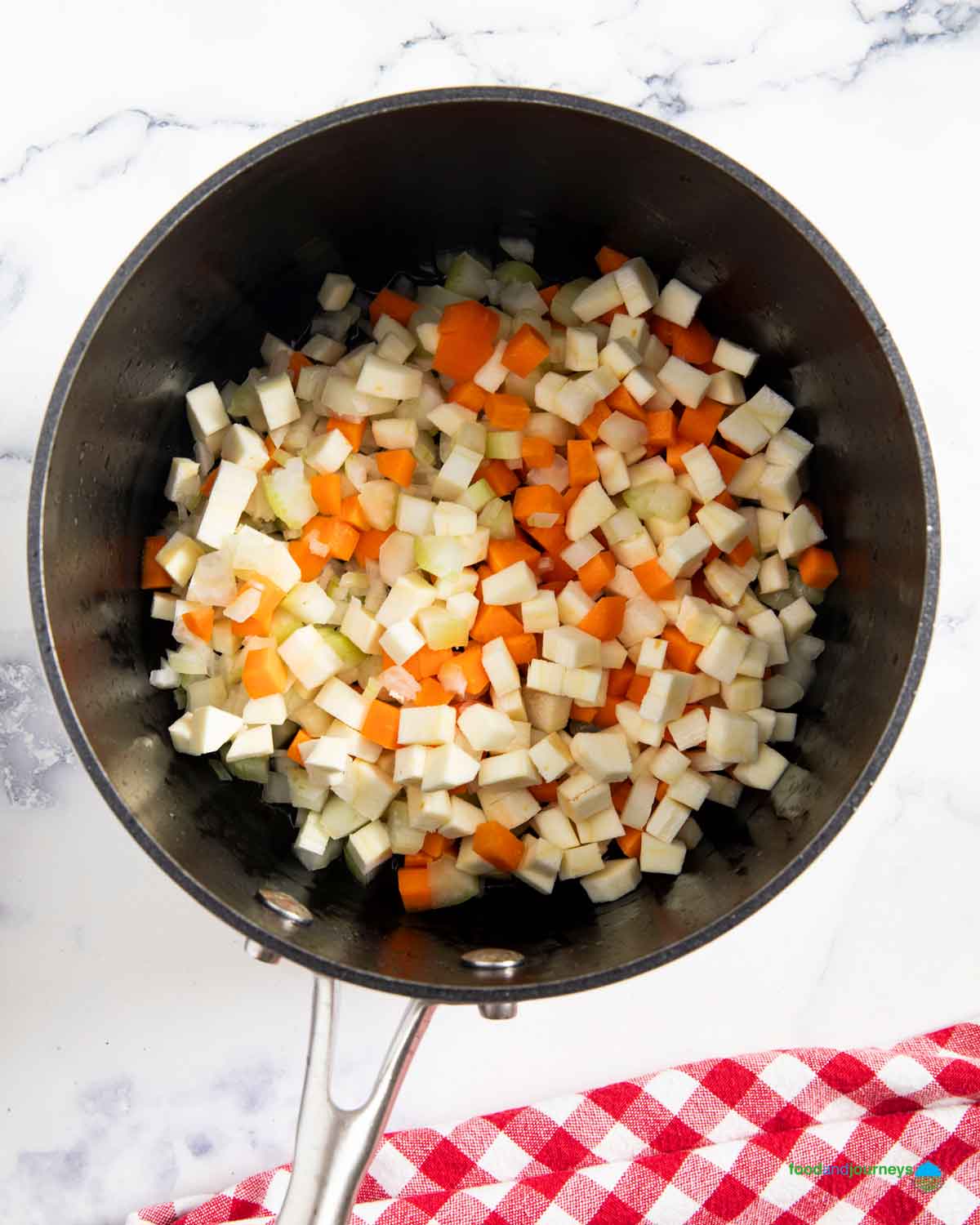 Mix of vegetables are used as base flavours for making this oxtail soup.