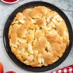 Freshly baked apple cake from Sweden, a traditional recipe that's been handed down to generations.