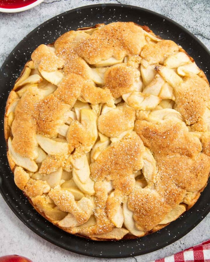 Freshly baked apple cake from Sweden, a traditional recipe that's been handed down to generations.