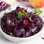 Feature image for Swedish rödkål, served on a small plate.