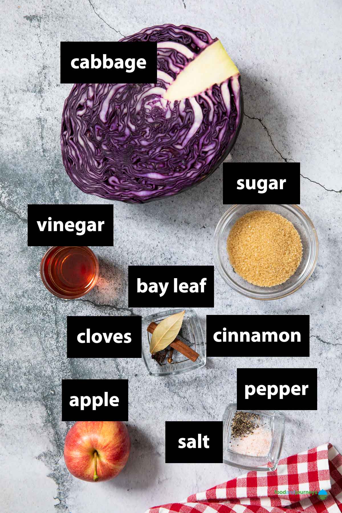 All the ingredients you need to make the Swedish classic, rödkål at home.