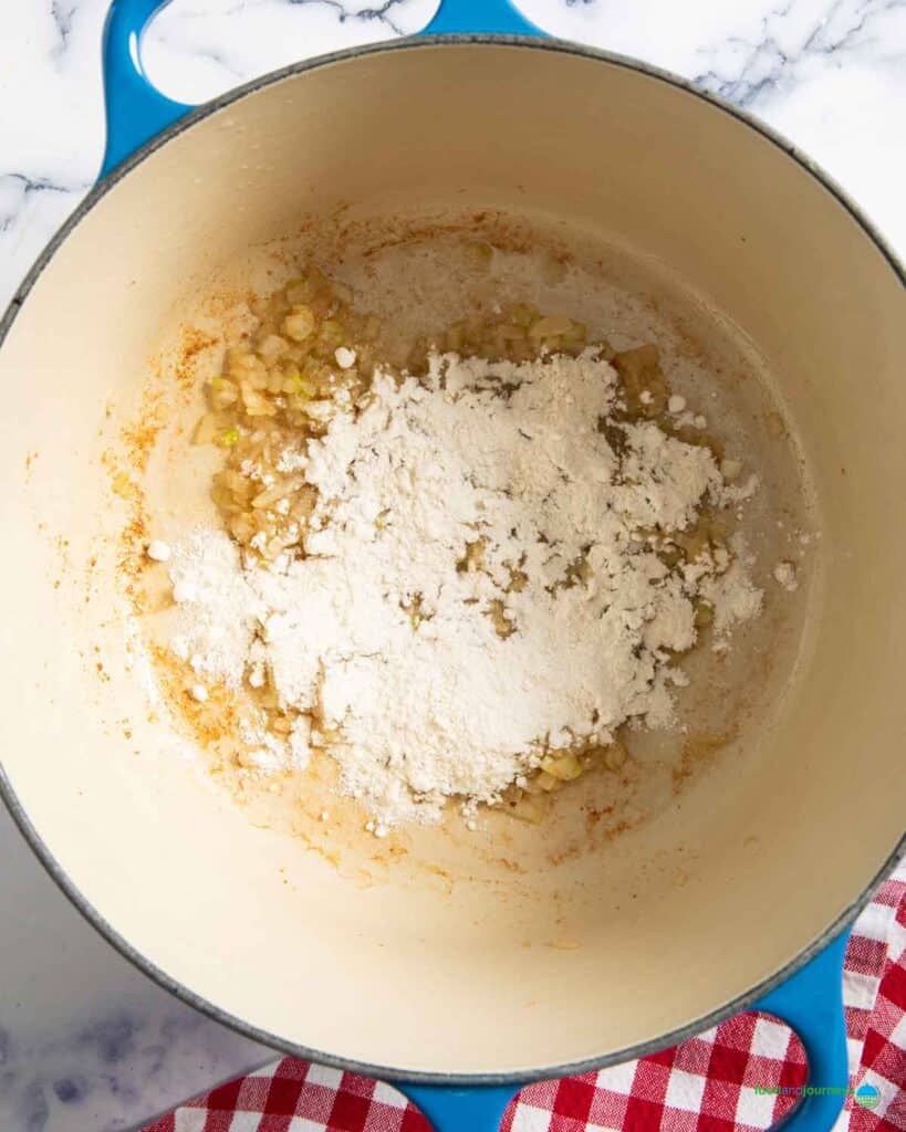 Browning the flour helps in thickening this classic lentil soup from southern Germany.