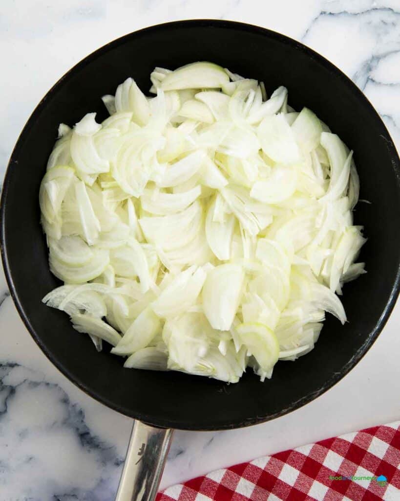 Sautéing the onions on low heat is the proper way of caramelising them.